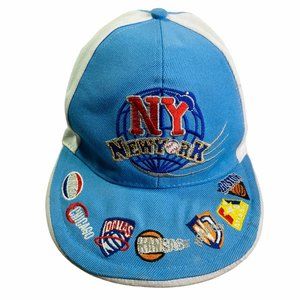 Vintage NY New York‎ Baseball Patch Ball Cap Hat Fitted Sz. 7.25 Made In USA